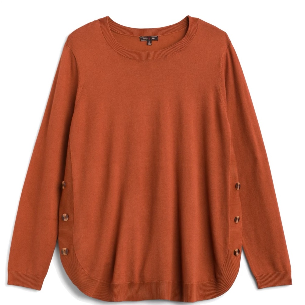 December side button detail pullover